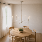 Angle | the same chandelier from a closer angle in the dining room