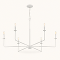 Front | studio front of the white arms, candle sockets, and chain