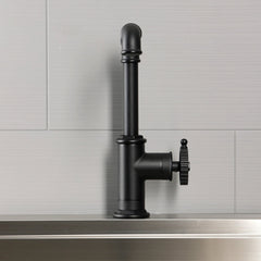 Bar Faucet, Fuller, One-Handle Deck Mount in Matte Black