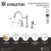 Bar Faucet, Heritage, Deck Mount, Brass, Brushed Nickel