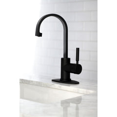 Bar Faucet, Kaiser with One Handle and 1-Hole Deck Mount in Matte Black