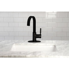 Bar Faucet, Kaiser with One Handle and 1-Hole Deck Mount in Matte Black