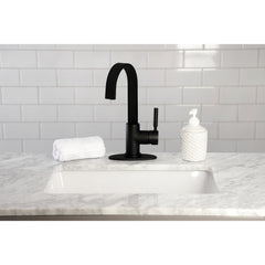Bar Faucet, Kaiser with One Handle and 1-Hole Deck Mount in Matte Black