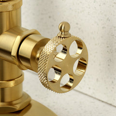 Bar Faucet, Webb, Single-Handle, 1-Hole, Deck Mount, Brushed Brass