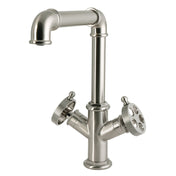 Bar Faucet, Wendell, Two-Handle Deck Mount in Brushed Nickel
