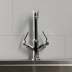 Bar Faucet, Whitaker, Two-Handle Deck Mount in Polished Chrome