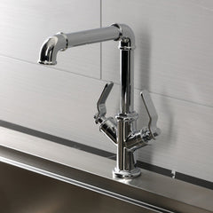 Bar Faucet, Whitaker, Two-Handle Deck Mount in Polished Chrome