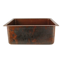 Bar Prep Sink, Hammered Copper, Single Basin, Undermount, Oil Rubbed Bronze