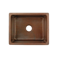 Bar Prep Sink, Hammered Copper, Single Basin, Undermount, Oil Rubbed Bronze