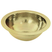 Dual Mount Bar Sink, Brightwork, Single Bowl in Brass