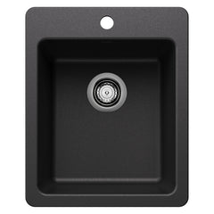 Bar Sink, Liven, Dual Mount, Single Bowl, Granite Composite, Anthracite