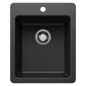 Bar Sink, Liven, Dual Mount, Single Bowl, Granite Composite, Anthracite