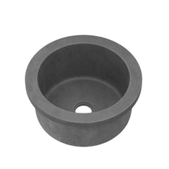 Bar Sink, Malibu NativeStone, Round, Dual Mount, Concrete, Slate