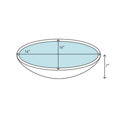 Bar Sink, Malibu NativeStone, Round, Dual Mount, Concrete, Slate