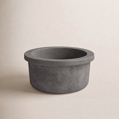 Bar Sink, Malibu NativeStone, Round, Dual Mount, Concrete, Slate