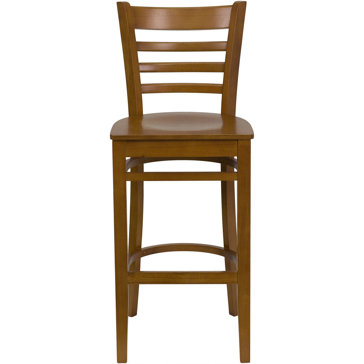 Bar Stool with Ladder Back and Footrest in Cherry