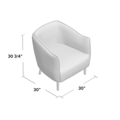 Barrel Chair, Gold Velvet with Clear Acrylic Legs