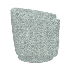 Barrel Chair with 360° Swivel in Blue Heathered Polyester