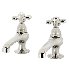 Basin Tap Faucet, Heirloom, Two-Handle Deck Mount in Polished Nickel
