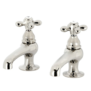 Basin Tap Faucet, Heirloom, Two-Handle Deck Mount in Polished Nickel