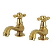 Basin Tap Faucet, Heritage, Two-Handle Deck Mount in Brushed Brass