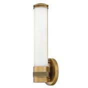 Bath Sconce, 1-Light, Etched Glass Shade with Champagne Bronze Finish