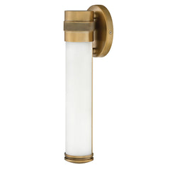 Bath Sconce, 1-Light, Etched Glass Shade with Champagne Bronze Finish