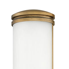 Bath Sconce, 1-Light, Etched Glass Shade with Champagne Bronze Finish