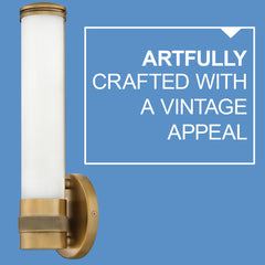 Bath Sconce, 1-Light, Etched Glass Shade with Champagne Bronze Finish