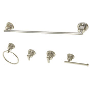 Bathroom Accessory Set, Concord, 5-Piece with 24-Inch Towel Bar in Polished Nickel