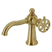 Bathroom Faucet, Belknap, One-Handle with Push Pop-Up Drain in Brushed Brass