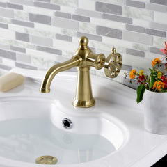 Bathroom Faucet, Belknap, One-Handle with Push Pop-Up Drain in Brushed Brass