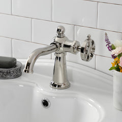 Bathroom Faucet, Belknap, One-Handle with Push Pop-Up Drain in Polished Nickel