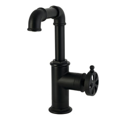 Bathroom Faucet, Belknap, Single Handle with Push Pop-Up Drain in Matte Black