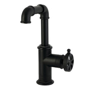 Bathroom Faucet, Belknap, Single Handle with Push Pop-Up Drain in Matte Black