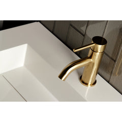 Bathroom Faucet, Concord, One-Handle 1-Hole in Brushed Brass