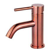 Bathroom Faucet, Concord, Single Handle with Push Pop-Up Drain in Rose Gold
