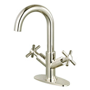 Bathroom Faucet, Concord, Two-Handle with Push Pop-Up Drain in Polished Nickel
