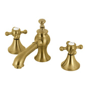 Bathroom Faucet, English Country, Widespread, 2-Handle, Brushed Brass