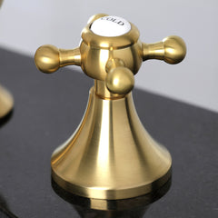 Bathroom Faucet, English Country, Widespread, 2-Handle, Brushed Brass