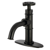 Bathroom Faucet, Fuller, One-Handle 1-Hole with Pop-Up Drain in Matte Black