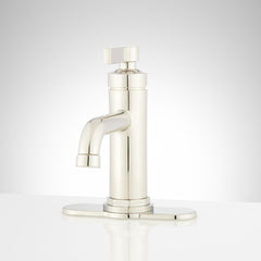 Bathroom Faucet, Greyfield, Single Hole with Pop-Up Drain in Polished Nickel