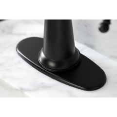 Bathroom Faucet, Heirloom, 1-Hole with Deck Plate in Matte Black
