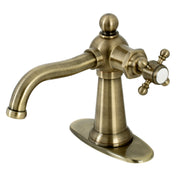 Bathroom Faucet, Heirloom, One-Handle 1-Hole in Antique Brass