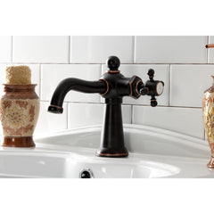 Bathroom Faucet, Heirloom, One-Handle 1-Hole with Push Pop-Up in Naples Bronze