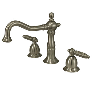 Bathroom Faucet, Heritage, Two-Handle Widespread in Brushed Nickel