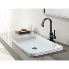 Bathroom Faucet, Kaiser, One-Handle with Push Pop-Up Drain in Matte Black
