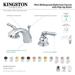 Bathroom Faucet, Magellan, Two-Handle Mini-Widespread in Antique Copper