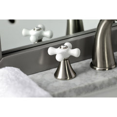 Bathroom Faucet, Naples, Two-Handle 3-Hole in Brushed Nickel