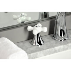 Bathroom Faucet, Naples, Two-Handle Widespread in Polished Chrome